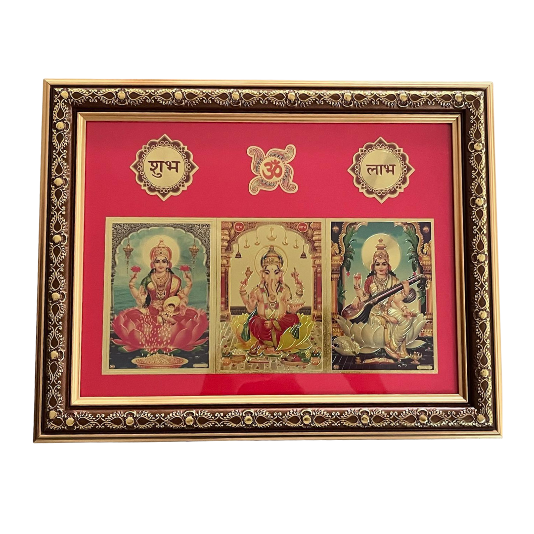 Shri Lakshmi Ganesh Saraswati Yantra Frame