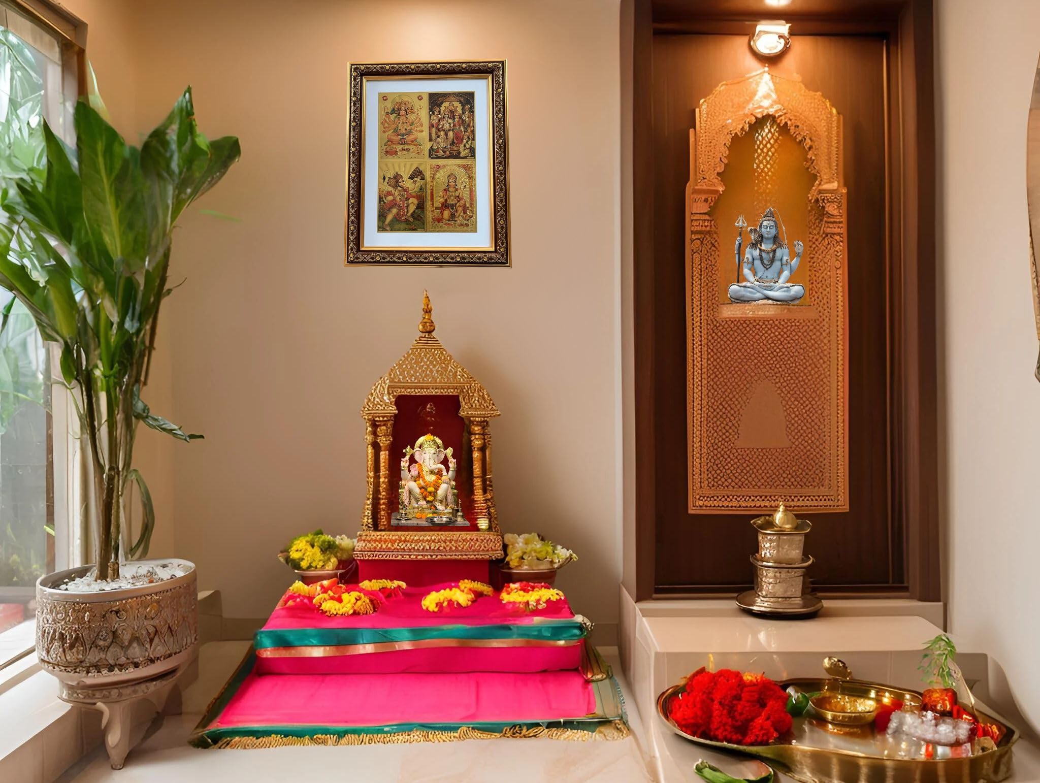 Hanuman Ji 4 Roops Religious Yantra Frame