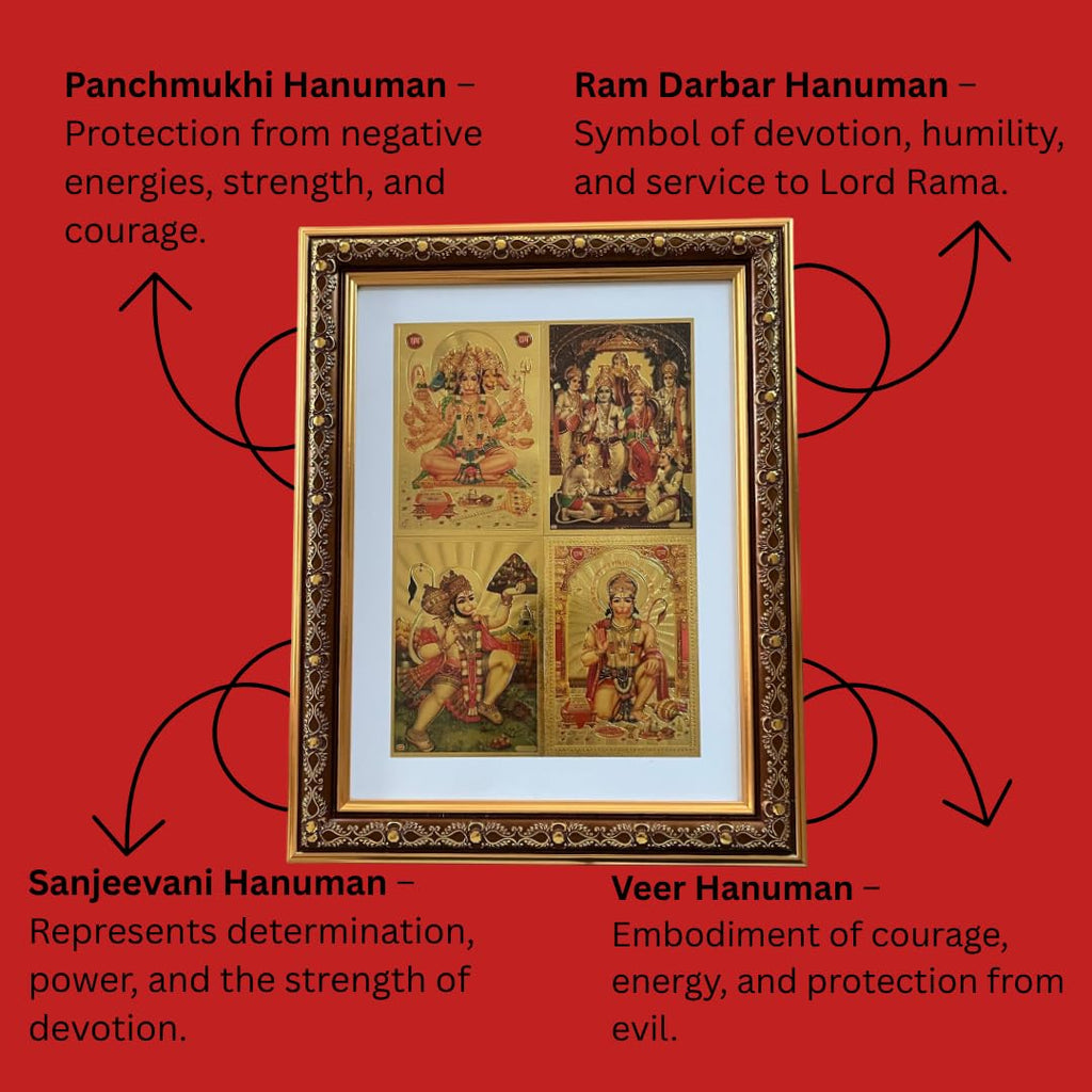 Hanuman Ji 4 Roops Religious Yantra Frame