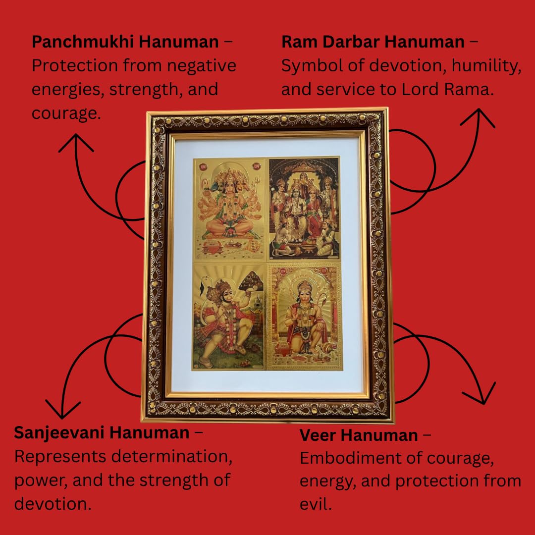 Hanuman Ji 4 Roops Religious Yantra Frame